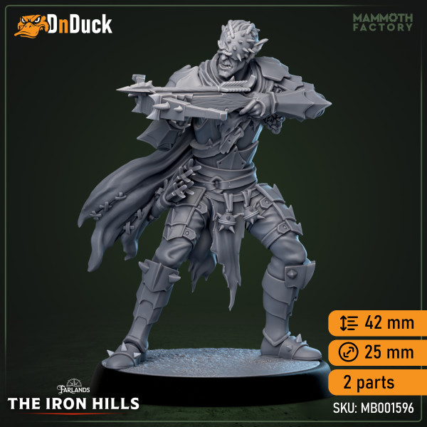 Buy 3d miniature Humanoid. Orc Wretch. DnDuck Miniatures Store. 3D figures of characters, elves, monsters, bestiaries, landscape, dragons figures and accessories for role-playing games
