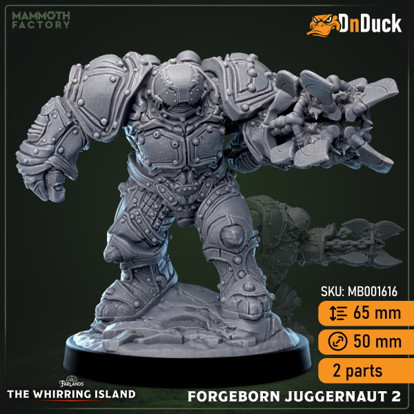 Buy 3d miniature Construct. Forgeborn Juggernaut 2. DnDuck Miniatures Store. 3D figures of characters, elves, monsters, bestiaries, landscape, dragons figures and accessories for role-playing games
