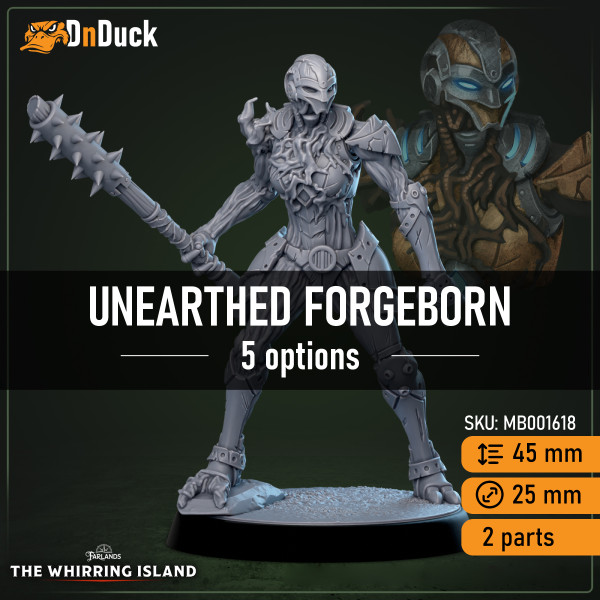 Buy 3d miniature Construct / Undead / Plant. Unearthed Forgeborn. DnDuck Miniatures Store. 3D figures of characters, elves, monsters, bestiaries, landscape, dragons figures and accessories for role-playing games