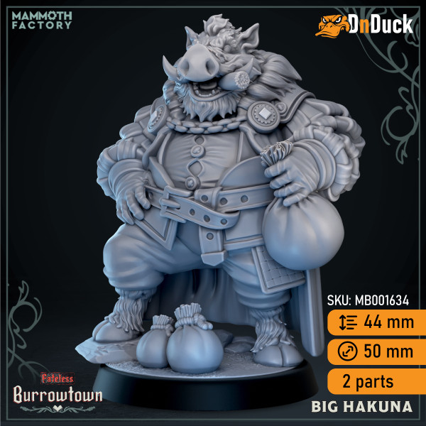 Buy 3d miniature Humanoid. Big Hakuna. DnDuck Miniatures Store. 3D figures of characters, elves, monsters, bestiaries, landscape, dragons figures and accessories for role-playing games
