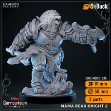 Buy  Mama Bear Knight . DnDuck Miniatures Store. 3D figures of characters, elves, monsters, bestiaries, landscape, dragons figures and accessories for role-playing games