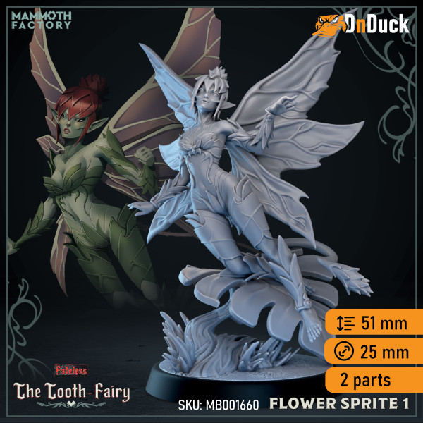 Buy 3d miniature Fairy. Flower Sprites. DnDuck Miniatures Store. 3D figures of characters, elves, monsters, bestiaries, landscape, dragons figures and accessories for role-playing games