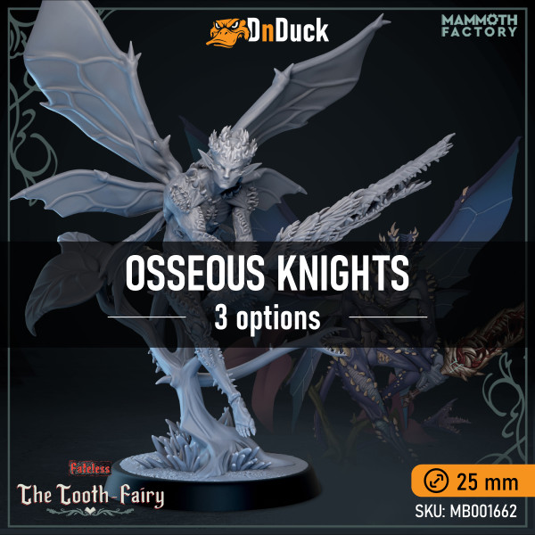 Buy 3d miniature Fairy / Fiend. Osseous Knights. DnDuck Miniatures Store. 3D figures of characters, elves, monsters, bestiaries, landscape, dragons figures and accessories for role-playing games