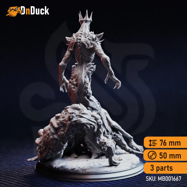Buy 3d miniature Aberration / Undead. Idinhelieth – Harbinger of Pestilence. DnDuck Miniatures Store. 3D figures of characters, elves, monsters, bestiaries, landscape, dragons figures and accessories for role-playing games