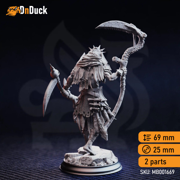 Buy 3d miniature Undead. Norminos – The Flesh Reaper. DnDuck Miniatures Store. 3D figures of characters, elves, monsters, bestiaries, landscape, dragons figures and accessories for role-playing games