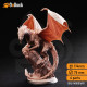 Buy 3d miniature Dragon. Gintharax – Adult Silver Dragon. DnDuck Miniatures Store. 3D figures of characters, elves, monsters, bestiaries, landscape, dragons figures and accessories for role-playing games