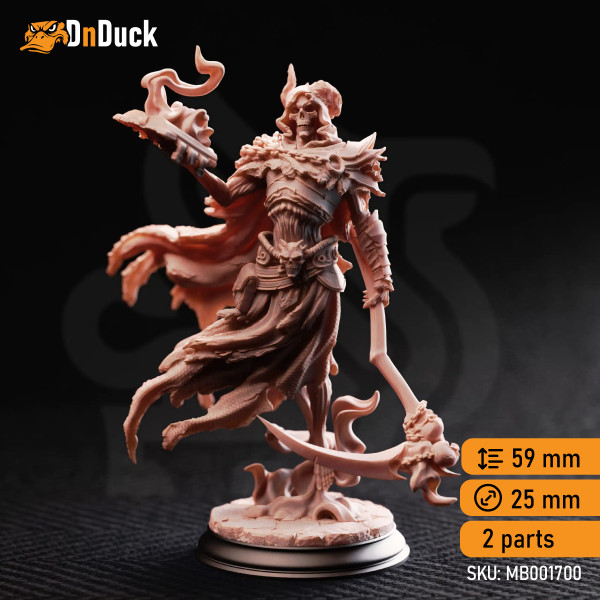 Buy 3d miniature Undead. Siltharis – Lich of the Restless Grave. DnDuck Miniatures Store. 3D figures of characters, elves, monsters, bestiaries, landscape, dragons figures and accessories for role-playing games