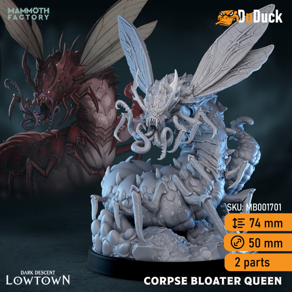 Buy 3d miniature Monster. Corpse Bloater Queen. DnDuck Miniatures Store. 3D figures of characters, elves, monsters, bestiaries, landscape, dragons figures and accessories for role-playing games