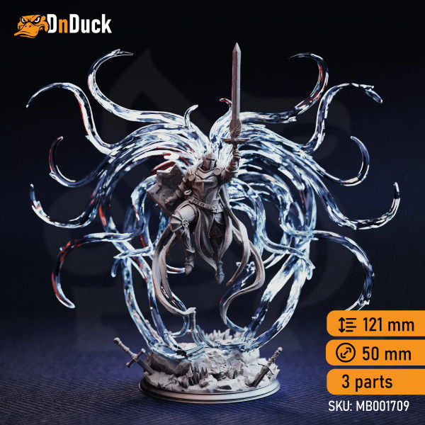 Buy 3d miniature Humanoid. Leopold the Ascended – Justice Reborn. DnDuck Miniatures Store. 3D figures of characters, elves, monsters, bestiaries, landscape, dragons figures and accessories for role-playing games