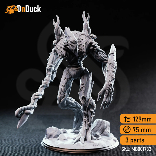 Buy 3d miniature Monster. Evarak – Treant of Duskweave. DnDuck Miniatures Store. 3D figures of characters, elves, monsters, bestiaries, landscape, dragons figures and accessories for role-playing games