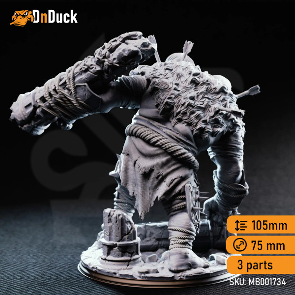 Buy 3d miniature Huge. Flim & Krim – Ettin Brute. DnDuck Miniatures Store. 3D figures of characters, elves, monsters, bestiaries, landscape, dragons figures and accessories for role-playing games
