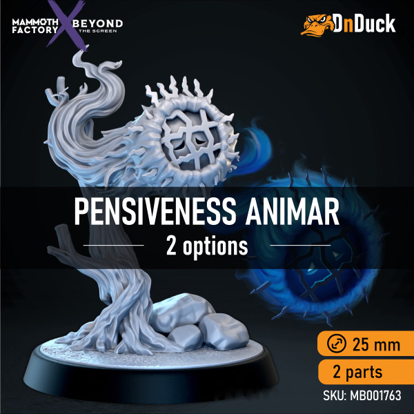 Buy 3d miniature Monster. Pensiveness Animar. DnDuck Miniatures Store. 3D figures of characters, elves, monsters, bestiaries, landscape, dragons figures and accessories for role-playing games