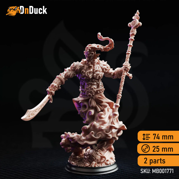 Buy 3d miniature Elemental. Rabasa – Djinni in a Bottle. DnDuck Miniatures Store. 3D figures of characters, elves, monsters, bestiaries, landscape, dragons figures and accessories for role-playing games