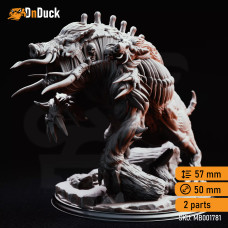 Buy  Nogoron – Blighted Giant Boar . DnDuck Miniatures Store. 3D figures of characters, elves, monsters, bestiaries, landscape, dragons figures and accessories for role-playing games