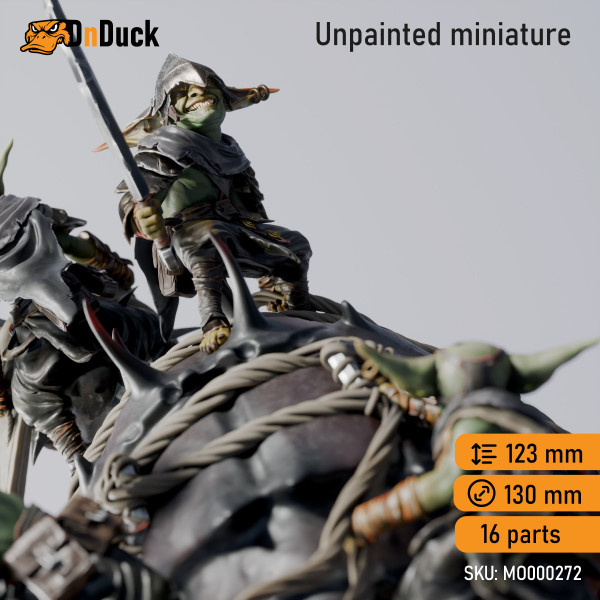 Buy 3d miniature Beast / Goblin / Humanoid . Goblin Siege Crawler. DnDuck Miniatures Store. 3D figures of characters, elves, monsters, bestiaries, landscape, dragons figures and accessories for role-playing games