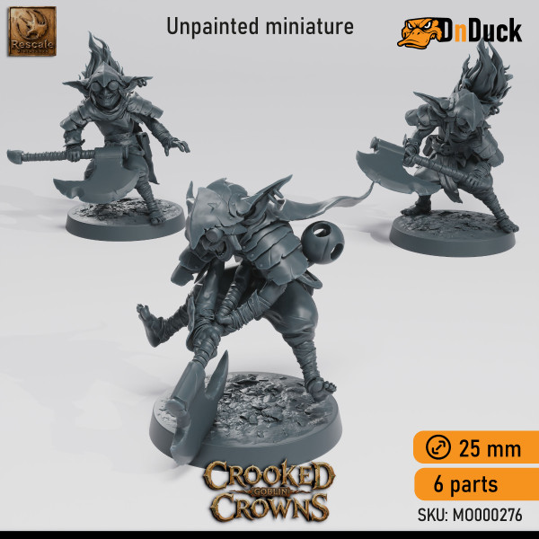 Купити 3d miniature Goblin / Humanoid. Pack Goblins 1. Магазин DnDuck. 3D фігурки персонажів, ельфів, чудовиськ, бестіарій, ландшафтні фігурки та аксесуари для рольових ігор