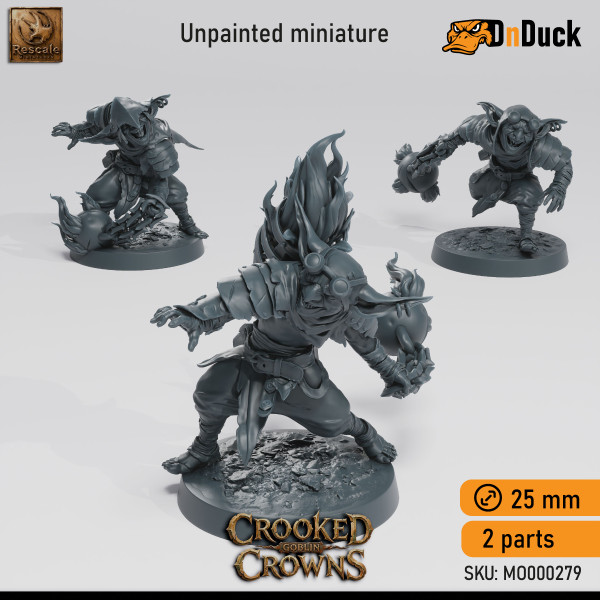Buy 3d miniature Goblin / Humanoid. Pack Goblins 4. DnDuck Miniatures Store. 3D figures of characters, elves, monsters, bestiaries, landscape, dragons figures and accessories for role-playing games