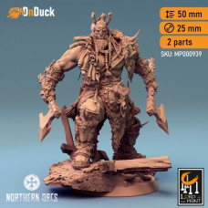 Buy  Orc King Azhrog Charge 1 . DnDuck Miniatures Store. 3D figures of characters, elves, monsters, bestiaries, landscape, dragons figures and accessories for role-playing games
