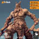 Buy 3d miniature Orc. Barbarian / Fighter. Orc King Azhrog Charge 2. DnDuck Miniatures Store. 3D figures of characters, elves, monsters, bestiaries, landscape, dragons figures and accessories for role-playing games
