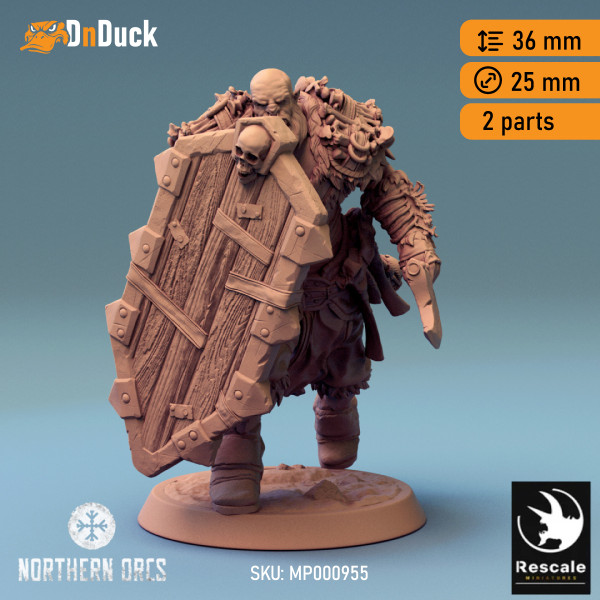 Buy 3d miniature Orc. Barbarian / Fighter / NPC. Orc Soldier Axe 2. DnDuck Miniatures Store. 3D figures of characters, elves, monsters, bestiaries, landscape, dragons figures and accessories for role-playing games