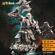Buy  Korthart the Hateful Heart, Dark Dwarf Berserker Barbarian . DnDuck Miniatures Store. 3D figures of characters, elves, monsters, bestiaries, landscape, dragons figures and accessories for role-playing games