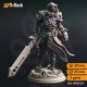 Buy 3d miniature Dhampir Fighter / Paladin. Ser Gaston, Vampire Knight. DnDuck Miniatures Store. 3D figures of characters, elves, monsters, bestiaries, landscape, dragons figures and accessories for role-playing games