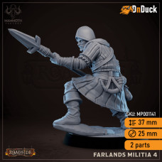 Buy  Farlands Militia . DnDuck Miniatures Store. 3D figures of characters, elves, monsters, bestiaries, landscape, dragons figures and accessories for role-playing games