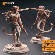 Buy  Tiefling Rogue Scoundrel - Syntheia the Daring . DnDuck Miniatures Store. 3D figures of characters, elves, monsters, bestiaries, landscape, dragons figures and accessories for role-playing games