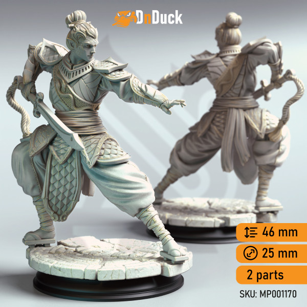 Buy 3d miniature Yuan–ti Fighter. Eastern Yuan-Ti Pureblood Fighter - Jin Shi. DnDuck Miniatures Store. 3D figures of characters, elves, monsters, bestiaries, landscape, dragons figures and accessories for role-playing games