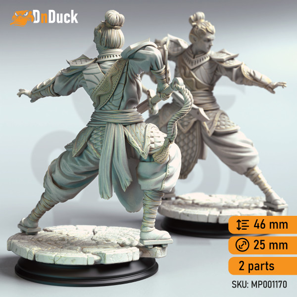 Buy 3d miniature Yuan–ti Fighter. Eastern Yuan-Ti Pureblood Fighter - Jin Shi. DnDuck Miniatures Store. 3D figures of characters, elves, monsters, bestiaries, landscape, dragons figures and accessories for role-playing games