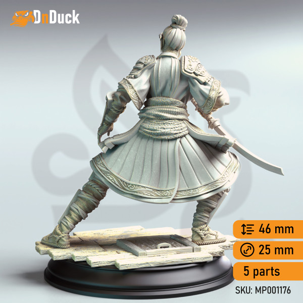 Buy 3d miniature Yuan–ti Fighter. Eastern Yuan-Ti Assassin - Yushin. DnDuck Miniatures Store. 3D figures of characters, elves, monsters, bestiaries, landscape, dragons figures and accessories for role-playing games