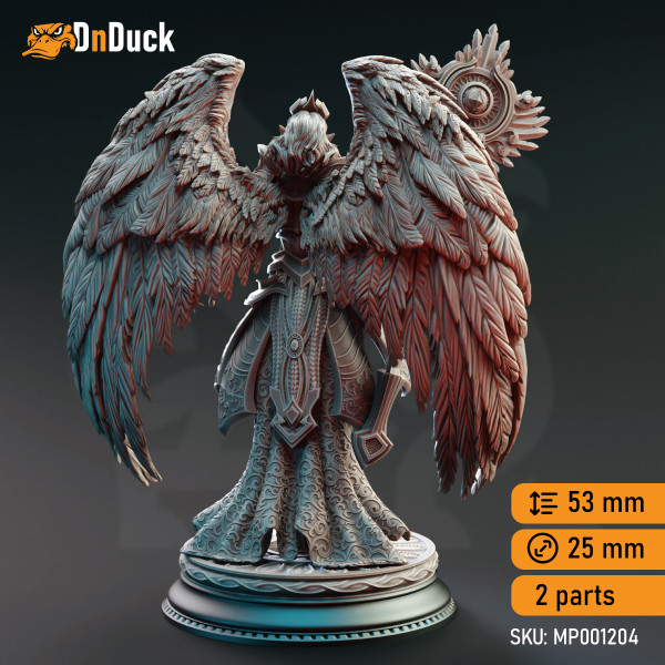 Buy 3d miniature Aasimar Cleric. Aasimar Angelic Cleric - Elysia. DnDuck Miniatures Store. 3D figures of characters, elves, monsters, bestiaries, landscape, dragons figures and accessories for role-playing games