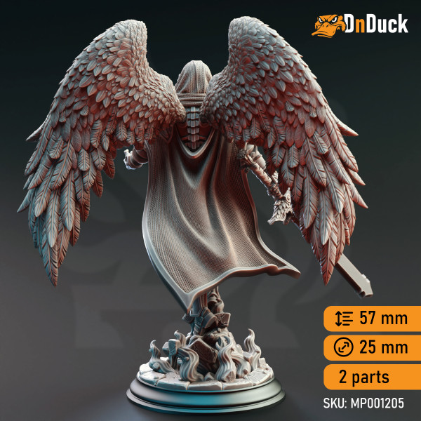 Buy 3d miniature Aasimar Cleric / Fighter / Rogue. Soulreaper Angel - Eranemeli the Soulbringer. DnDuck Miniatures Store. 3D figures of characters, elves, monsters, bestiaries, landscape, dragons figures and accessories for role-playing games
