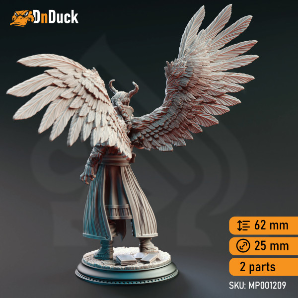 Buy 3d miniature Tiefling / Succubus. Sorcerer. Tiefling Divine Soul Sorcerer - Istar the Redeemer. DnDuck Miniatures Store. 3D figures of characters, elves, monsters, bestiaries, landscape, dragons figures and accessories for role-playing games