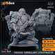 Buy 3d miniature Dwarf Fighter / Ranger. «Grouch» Gordeljart, Stoutmaster. DnDuck Miniatures Store. 3D figures of characters, elves, monsters, bestiaries, landscape, dragons figures and accessories for role-playing games