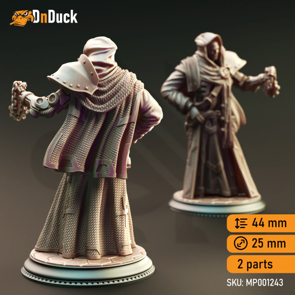 Buy 3d miniature Human Artificer. Ancient Warforged Artificer - Senetus. DnDuck Miniatures Store. 3D figures of characters, elves, monsters, bestiaries, landscape, dragons figures and accessories for role-playing games