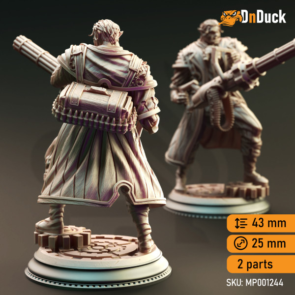 Buy 3d miniature Orc Fighter / Artificer. Dapper Half-Orc Artificer - Tomas Lumens. DnDuck Miniatures Store. 3D figures of characters, elves, monsters, bestiaries, landscape, dragons figures and accessories for role-playing games