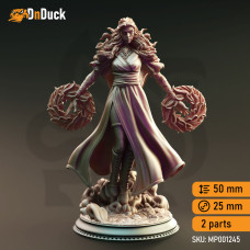 Buy  Half-Elf Dark Sorceress - Tyria Ravensong . DnDuck Miniatures Store. 3D figures of characters, elves, monsters, bestiaries, landscape, dragons figures and accessories for role-playing games