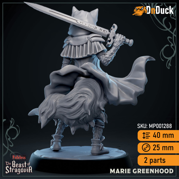 Buy 3d miniature Beastfolk. Rogue. Marie Greenwood. DnDuck Miniatures Store. 3D figures of characters, elves, monsters, bestiaries, landscape, dragons figures and accessories for role-playing games