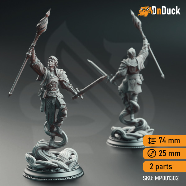 Buy 3d miniature Human Wizard. Noble Court Wizard - Chandler Marks. DnDuck Miniatures Store. 3D figures of characters, elves, monsters, bestiaries, landscape, dragons figures and accessories for role-playing games