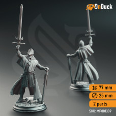 Buy  Priest Knight - Vicar Atticus . DnDuck Miniatures Store. 3D figures of characters, elves, monsters, bestiaries, landscape, dragons figures and accessories for role-playing games