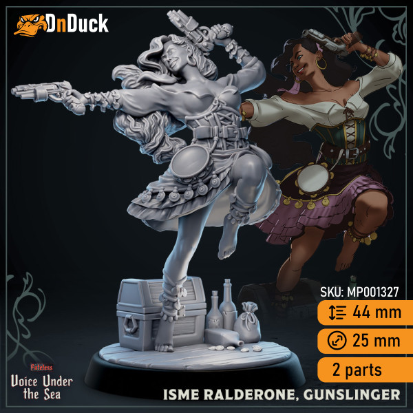 Buy 3d miniature Human. Bard / Fighter / Artificer. Isme Ralderone. DnDuck Miniatures Store. 3D figures of characters, elves, monsters, bestiaries, landscape, dragons figures and accessories for role-playing games