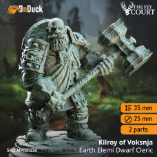 Buy  Kilroy of Voksnja – Earth Elemi Dwarf Cleric . DnDuck Miniatures Store. 3D figures of characters, elves, monsters, bestiaries, landscape, dragons figures and accessories for role-playing games
