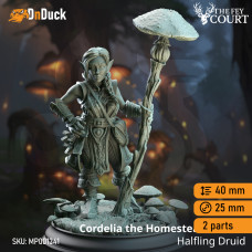 Buy  Cordelia the Homestead Hermit – Halfling Druid . DnDuck Miniatures Store. 3D figures of characters, elves, monsters, bestiaries, landscape, dragons figures and accessories for role-playing games