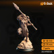Buy 3d miniature Human Barbarian / Fighter. Illyria Spineshatter. DnDuck Miniatures Store. 3D figures of characters, elves, monsters, bestiaries, landscape, dragons figures and accessories for role-playing games