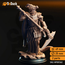 Buy  Ilvias the Reaper – Silver Dragonkin Warlock . DnDuck Miniatures Store. 3D figures of characters, elves, monsters, bestiaries, landscape, dragons figures and accessories for role-playing games