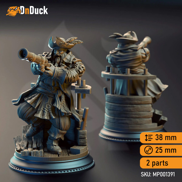 Buy 3d miniature Dwarf Fighter / Rogue. Baradin Blackbeard – Captain of the Gilded Seahorse. DnDuck Miniatures Store. 3D figures of characters, elves, monsters, bestiaries, landscape, dragons figures and accessories for role-playing games