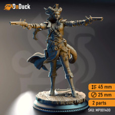 Buy  Trixie “Sureshot” Kelpie – Pirate Gunslinger . DnDuck Miniatures Store. 3D figures of characters, elves, monsters, bestiaries, landscape, dragons figures and accessories for role-playing games