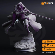 Buy  Morgana Lynch – Human Fighter . DnDuck Miniatures Store. 3D figures of characters, elves, monsters, bestiaries, landscape, dragons figures and accessories for role-playing games