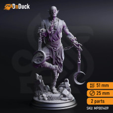 Buy  Uxas the Reborn – Drow Lunar Monk . DnDuck Miniatures Store. 3D figures of characters, elves, monsters, bestiaries, landscape, dragons figures and accessories for role-playing games